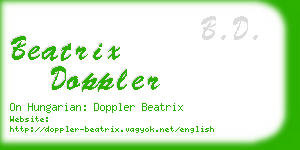 beatrix doppler business card